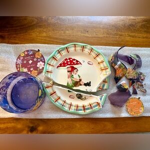 Nathalie Lete plate & candle dishes project - all broken